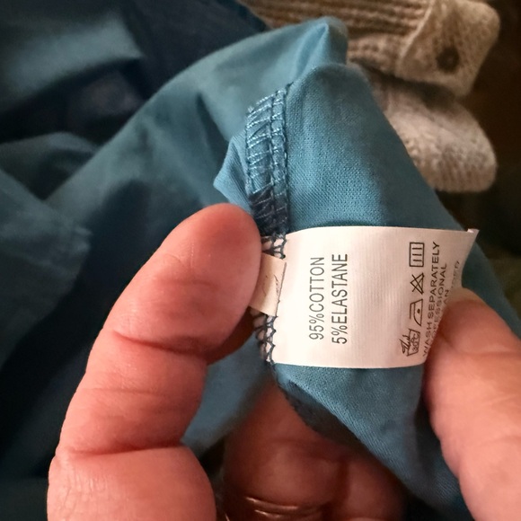 Women's Blue Ruffled Top - Picture 5 of 6